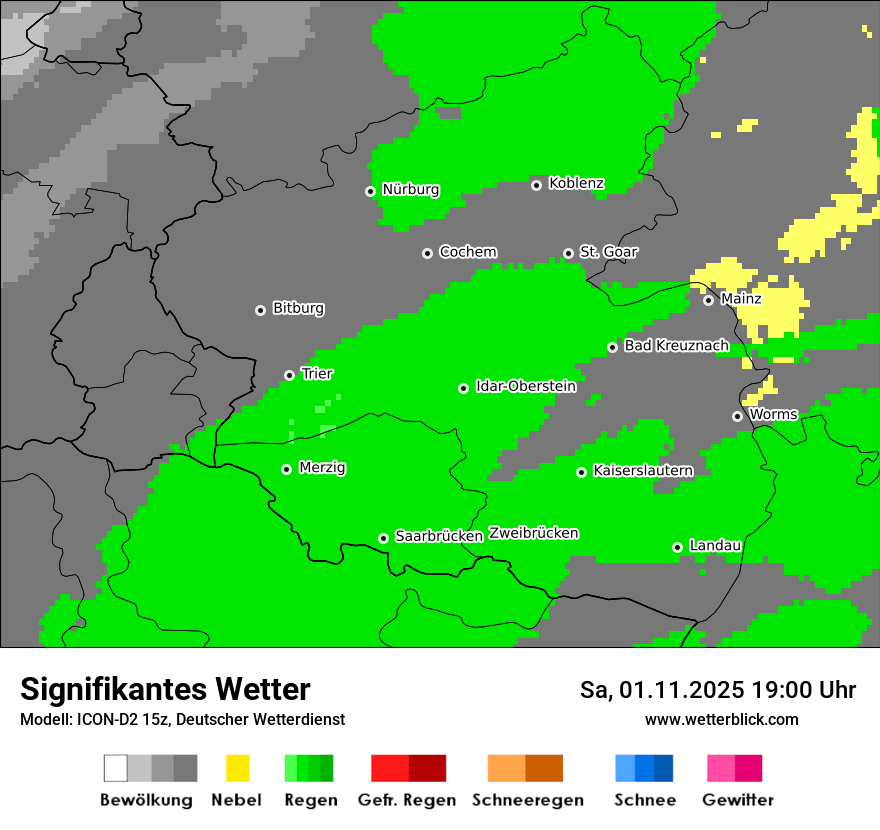 Modellkarten Signifikantes Wetter