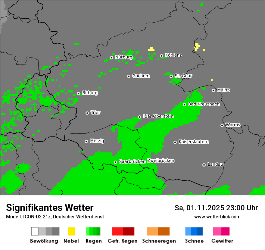 Modellkarten Signifikantes Wetter