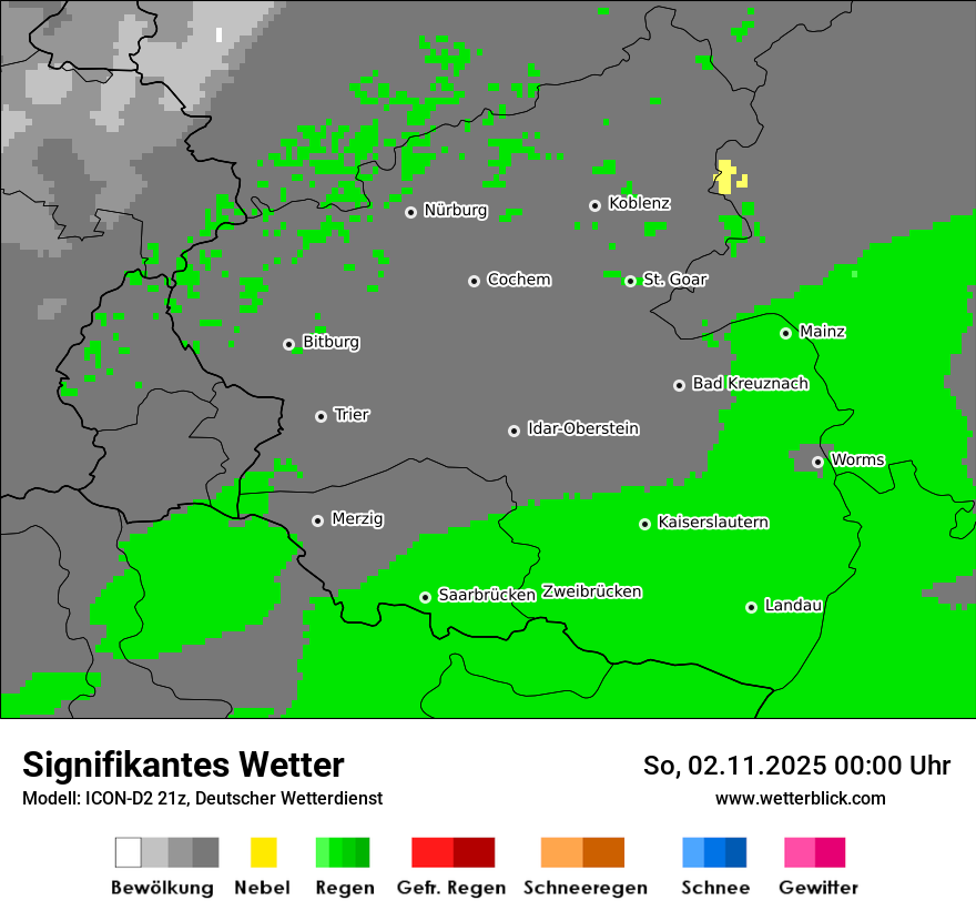 Modellkarten Signifikantes Wetter