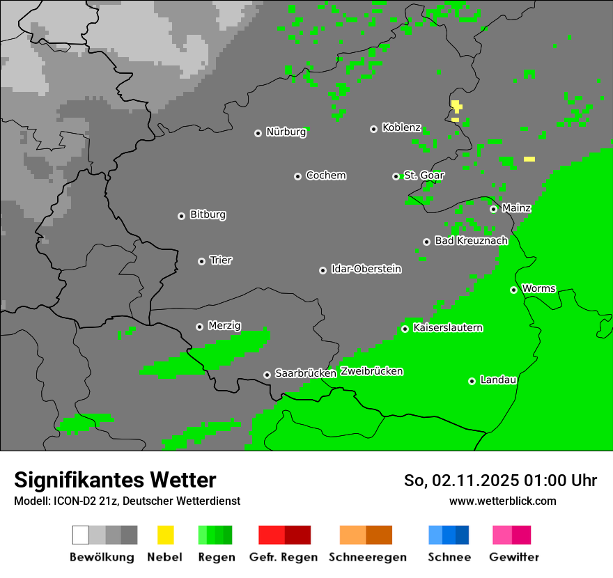 Modellkarten Signifikantes Wetter