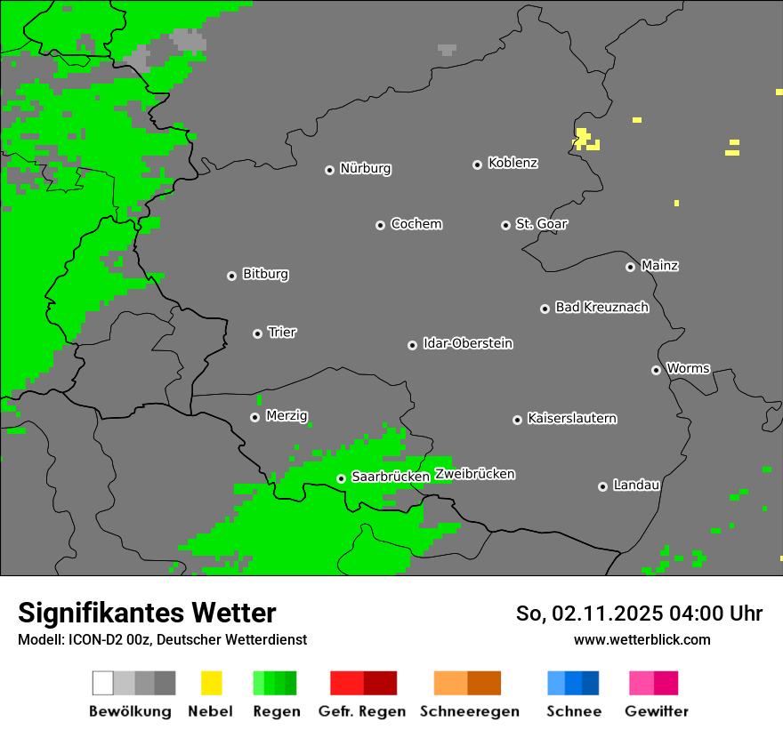 Modellkarten Signifikantes Wetter