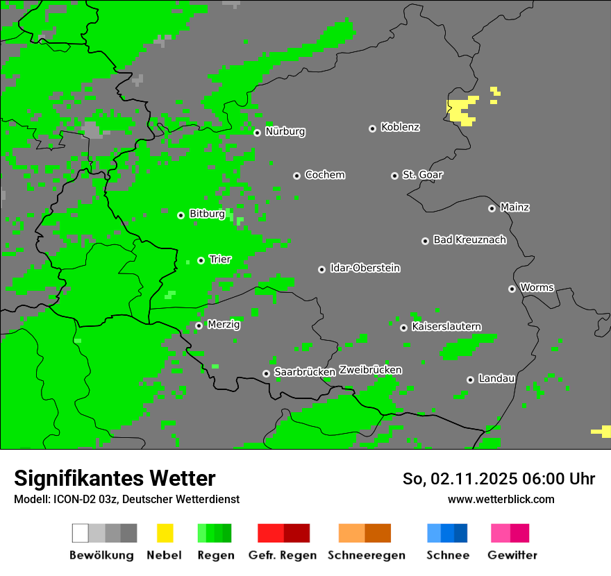 Modellkarten Signifikantes Wetter