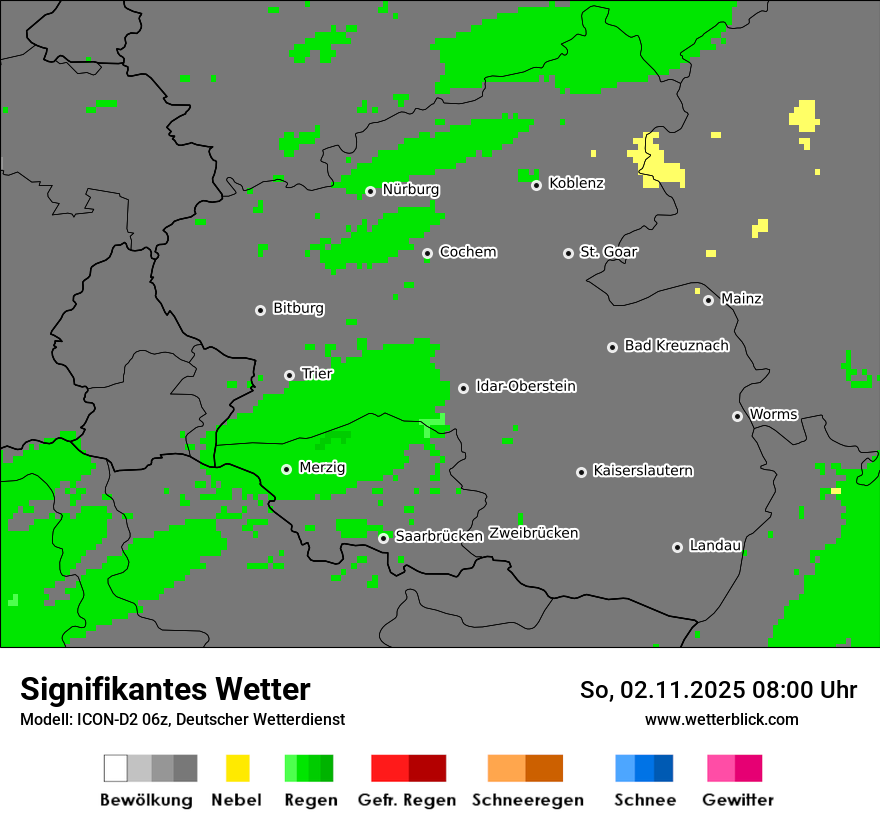 Modellkarten Signifikantes Wetter