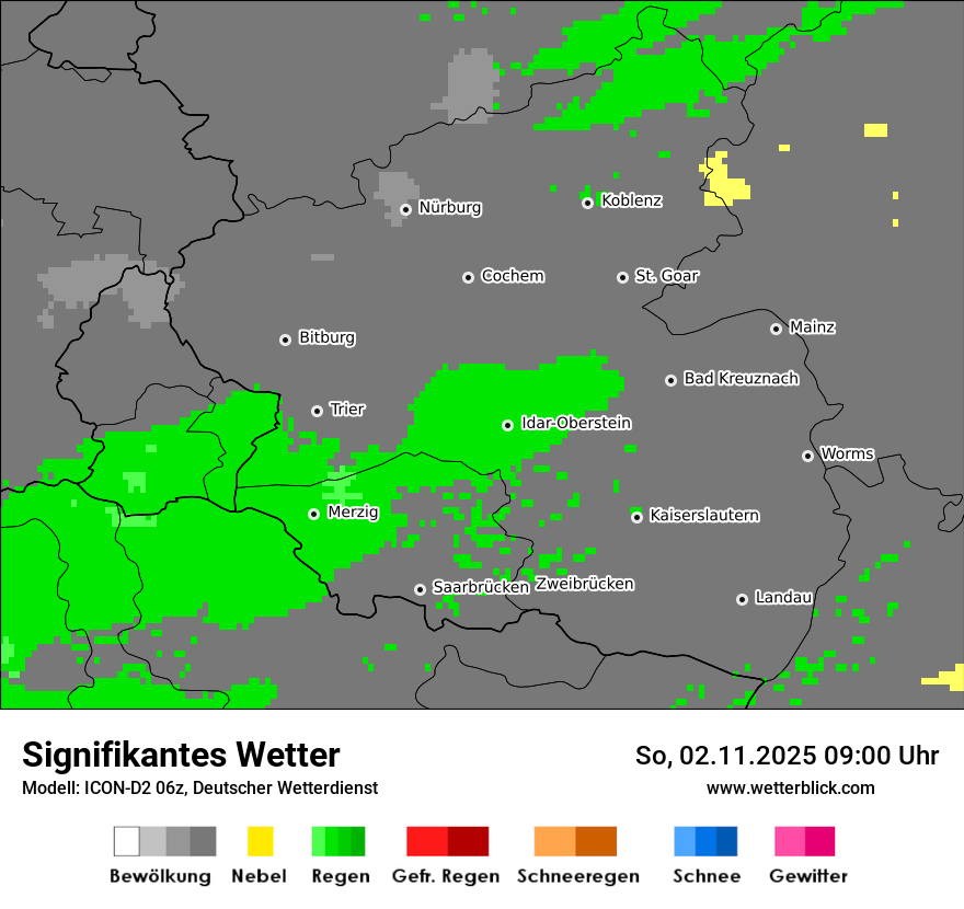 Modellkarten Signifikantes Wetter