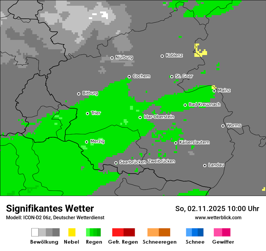 Modellkarten Signifikantes Wetter