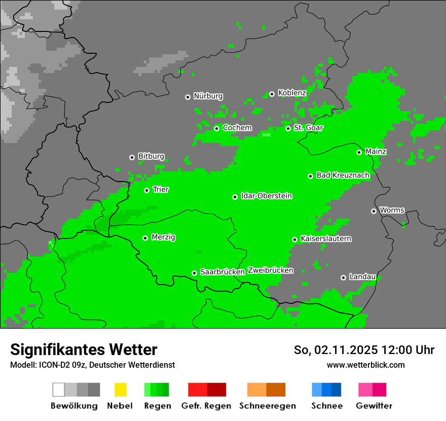Modellkarten Signifikantes Wetter