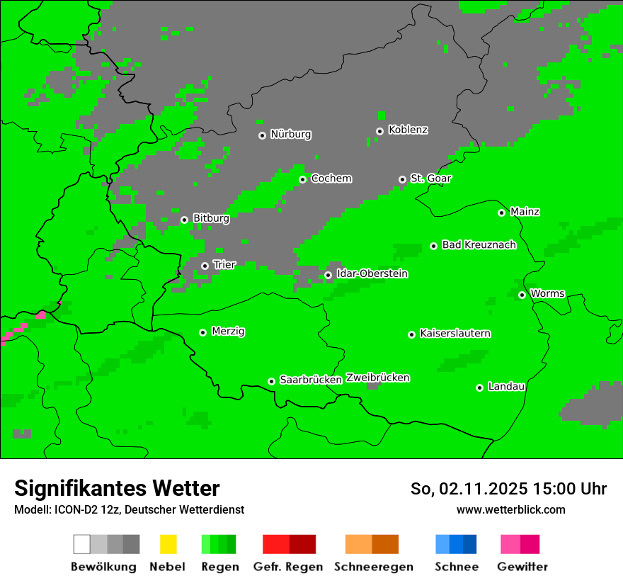 Modellkarten Signifikantes Wetter