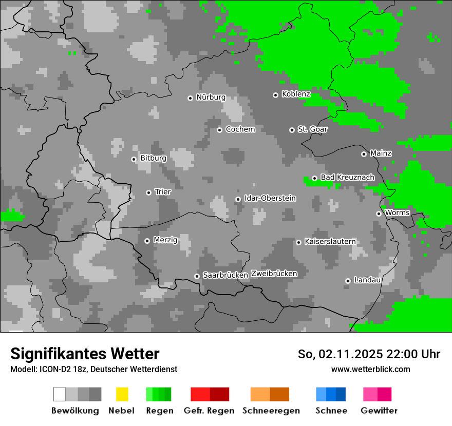 Modellkarten Signifikantes Wetter