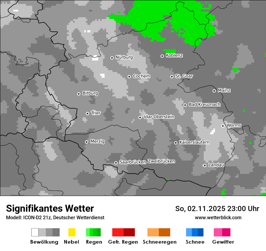 Modellkarten Signifikantes Wetter