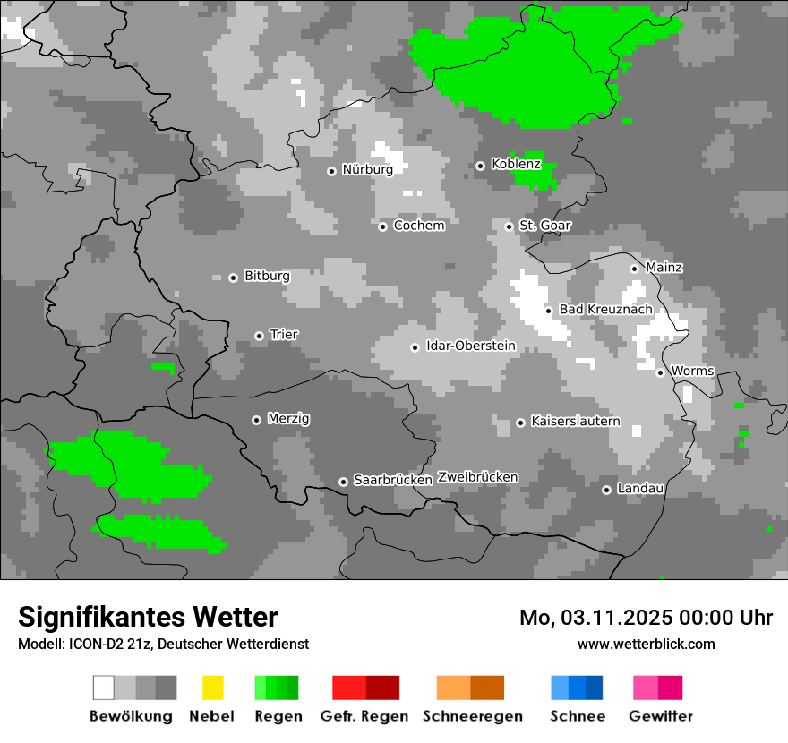 Modellkarten Signifikantes Wetter