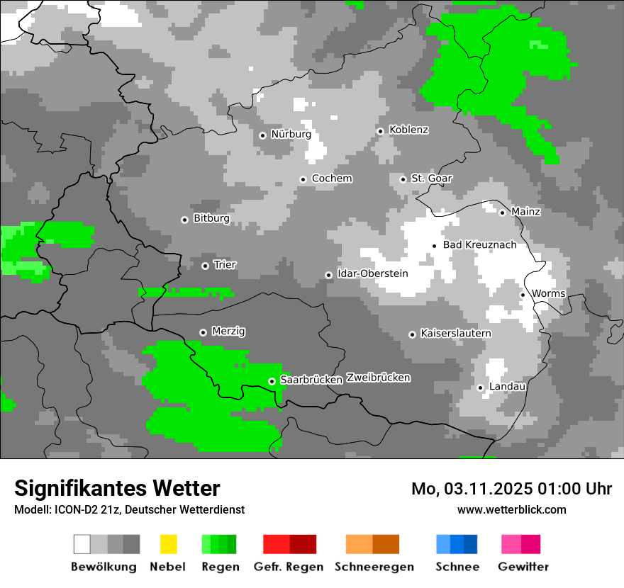 Modellkarten Signifikantes Wetter