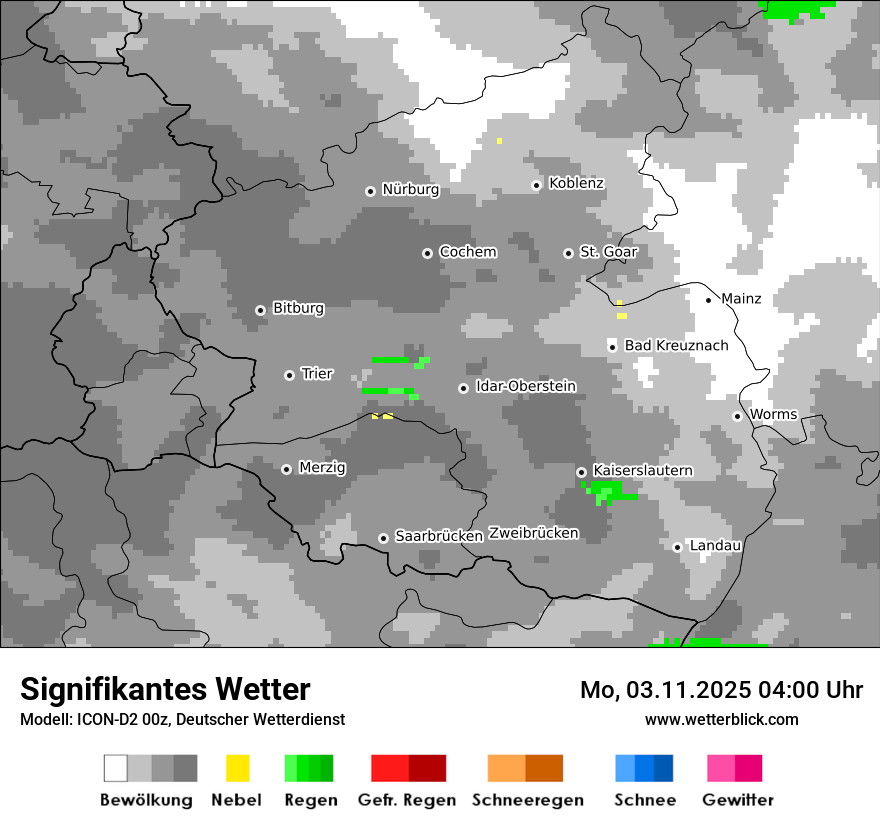 Modellkarten Signifikantes Wetter