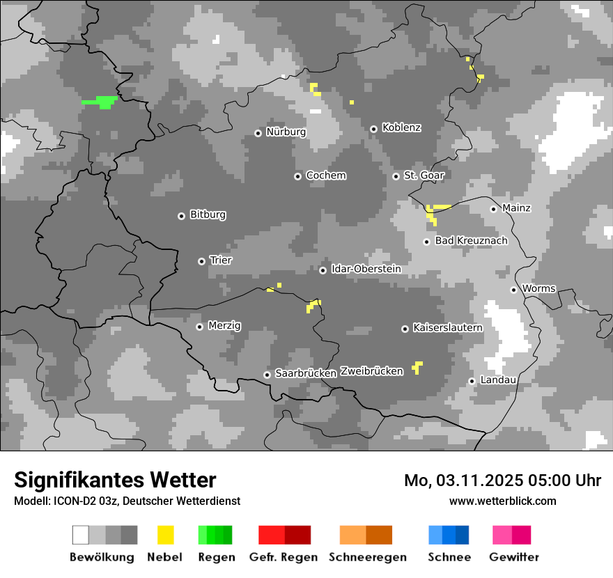 Modellkarten Signifikantes Wetter