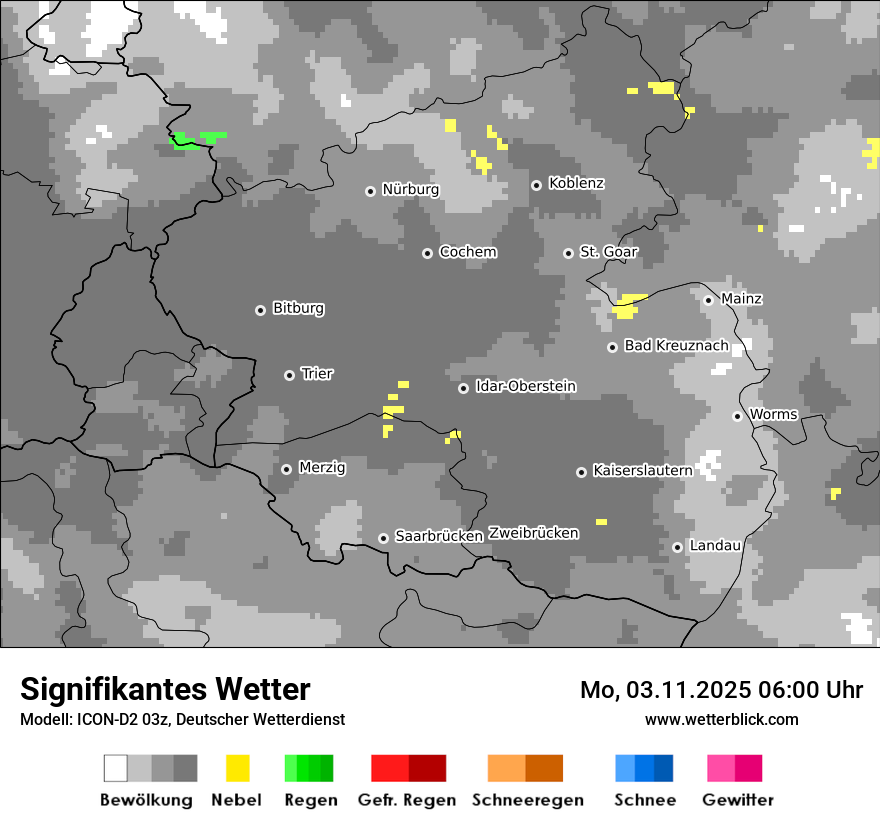 Modellkarten Signifikantes Wetter