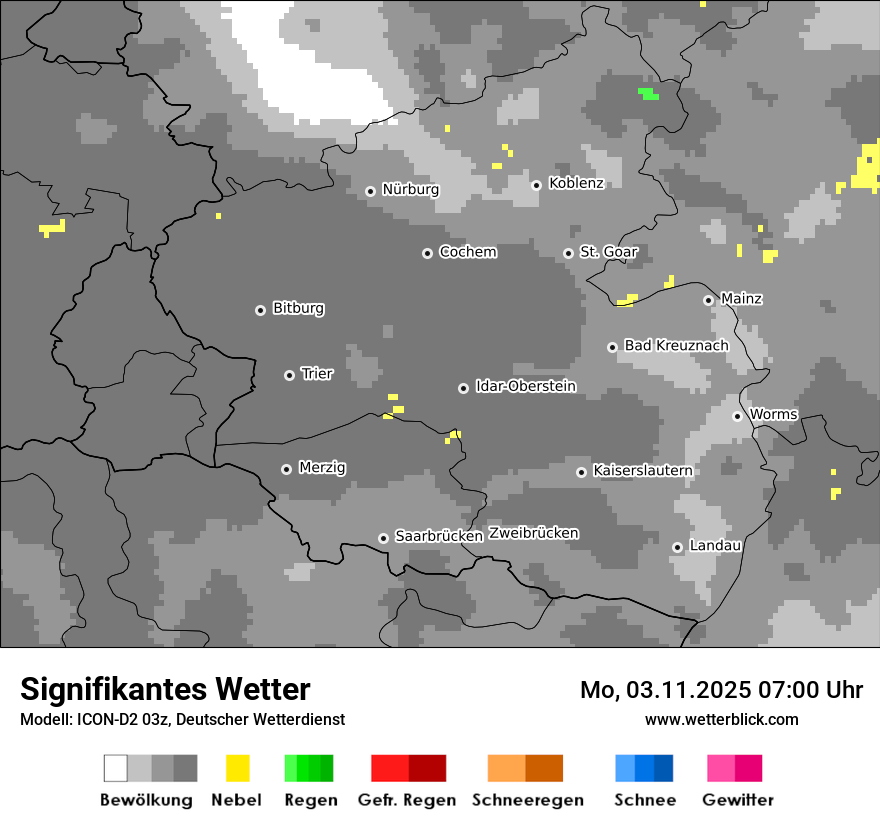 Modellkarten Signifikantes Wetter