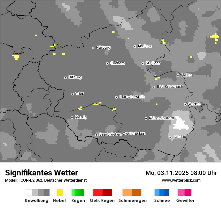 Modellkarten Signifikantes Wetter
