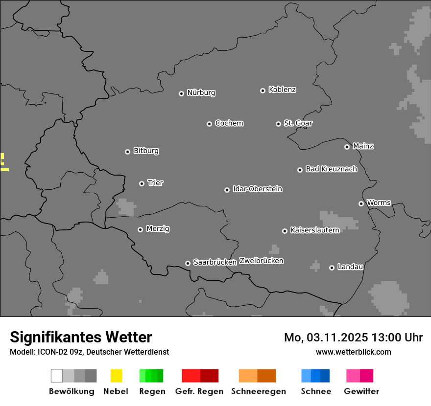 Modellkarten Signifikantes Wetter