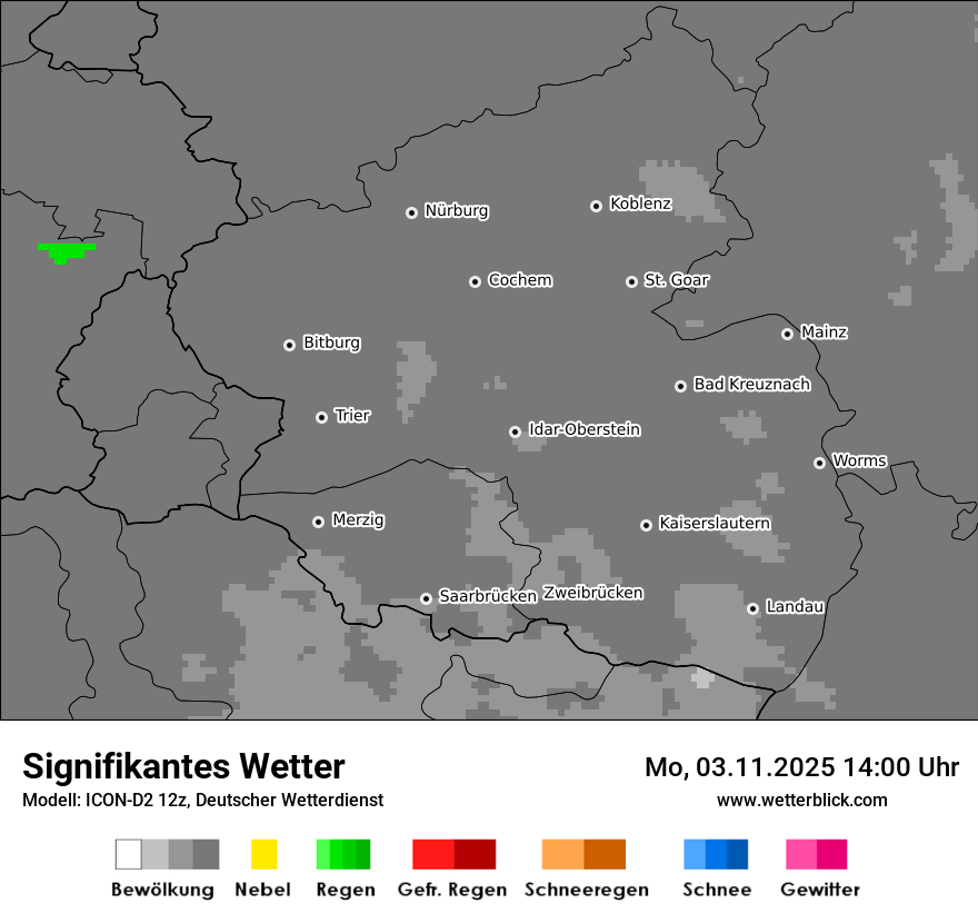 Modellkarten Signifikantes Wetter