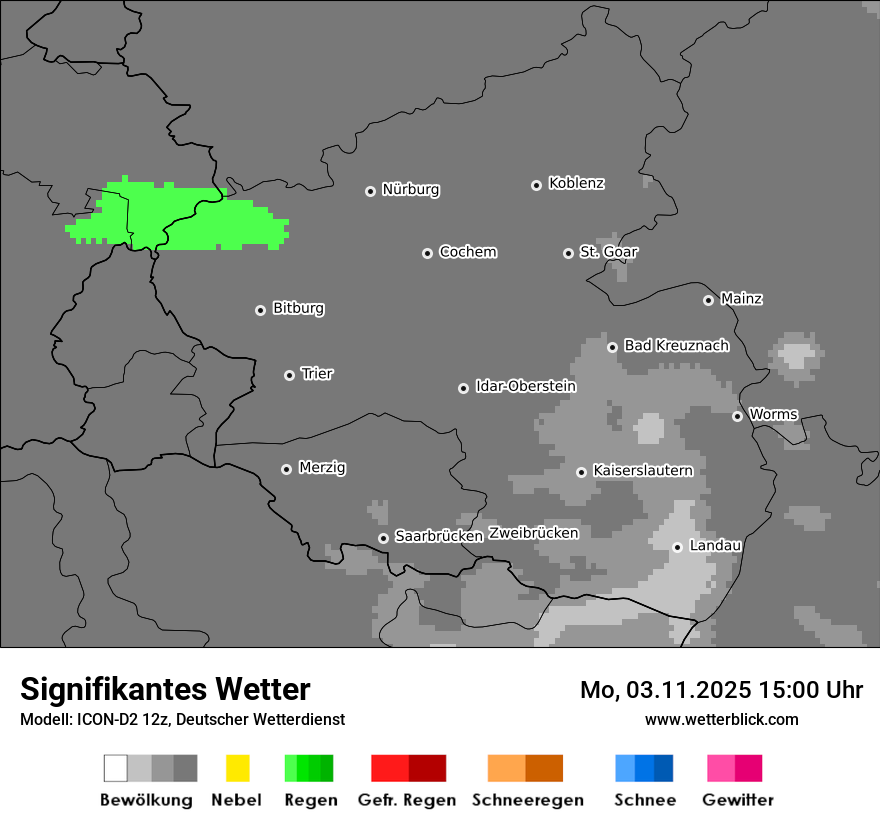 Modellkarten Signifikantes Wetter