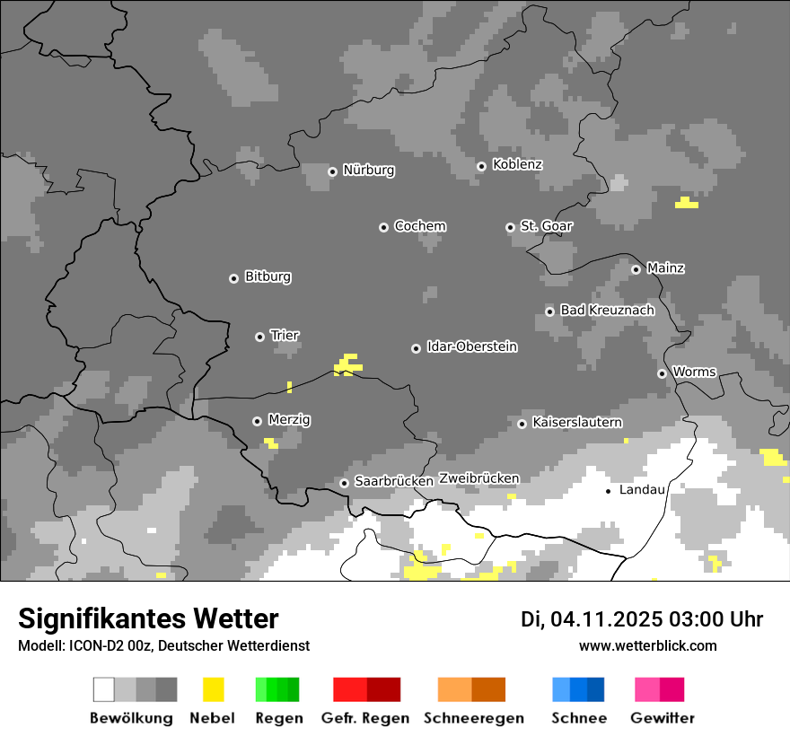 Modellkarten Signifikantes Wetter