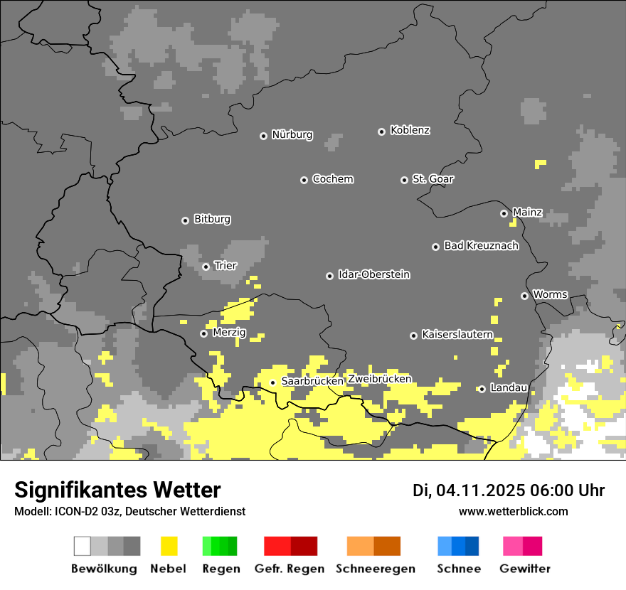 Modellkarten Signifikantes Wetter