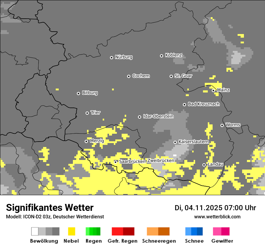 Modellkarten Signifikantes Wetter