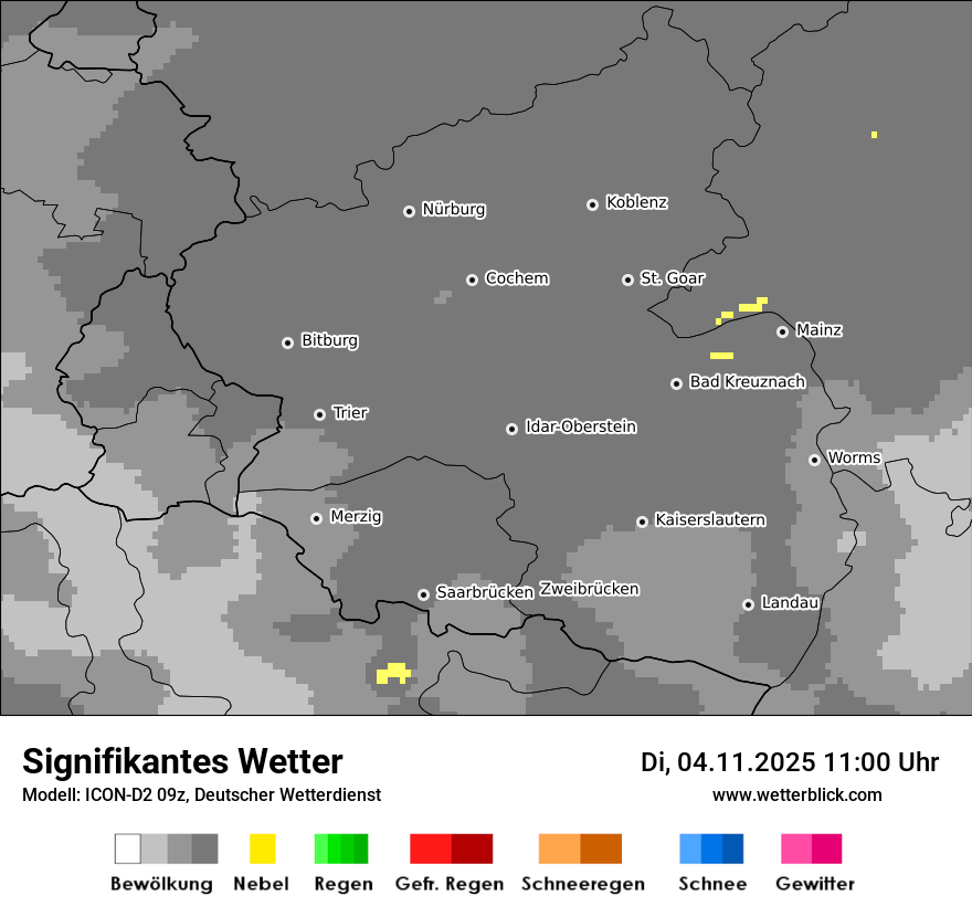Modellkarten Signifikantes Wetter