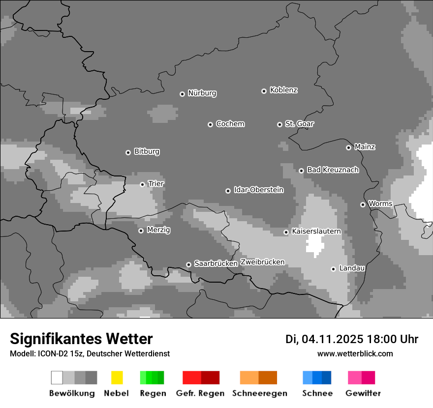 Modellkarten Signifikantes Wetter