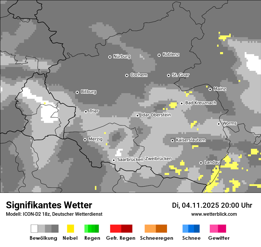 Modellkarten Signifikantes Wetter