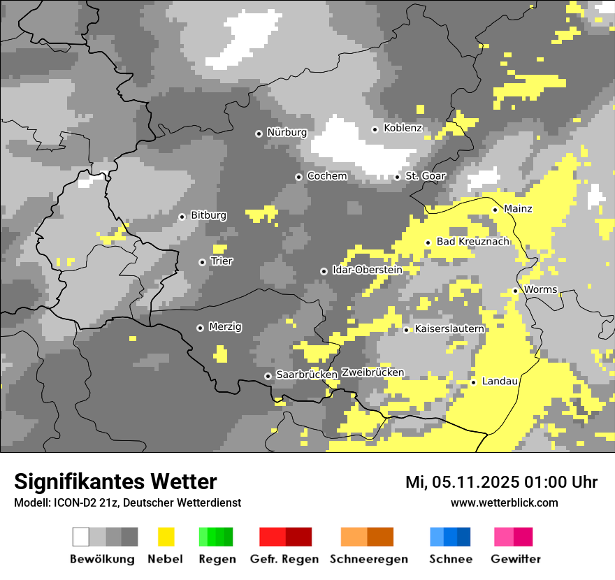 Modellkarten Signifikantes Wetter