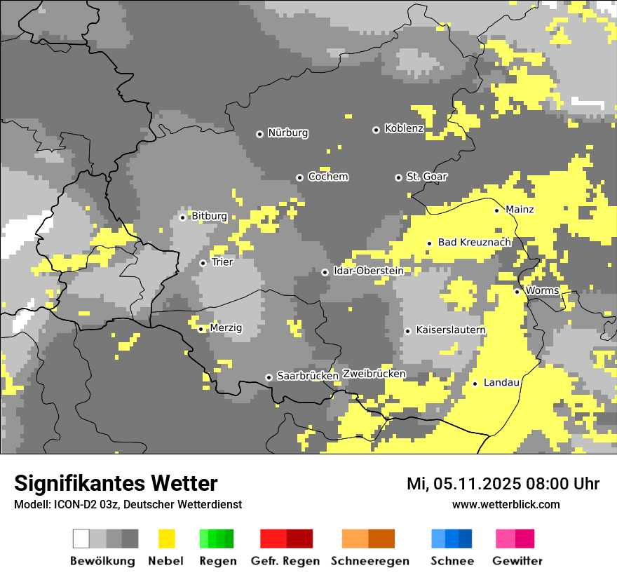 Modellkarten Signifikantes Wetter