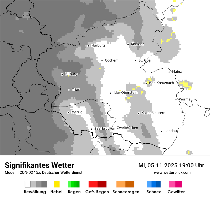 Modellkarten Signifikantes Wetter