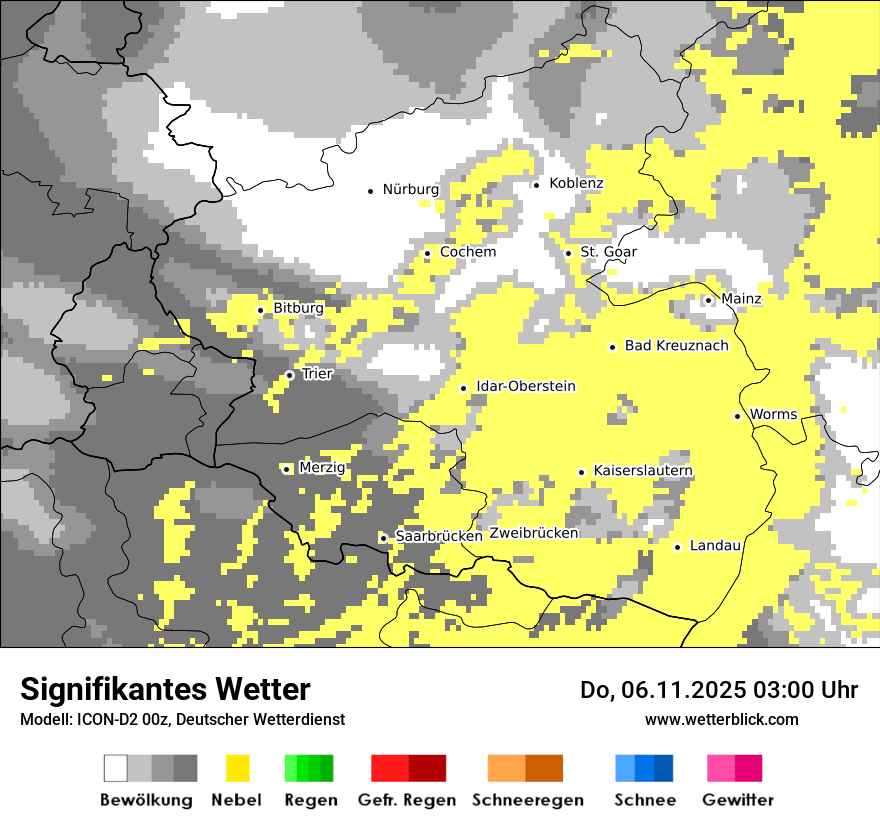 Modellkarten Signifikantes Wetter
