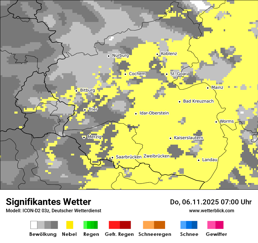 Modellkarten Signifikantes Wetter