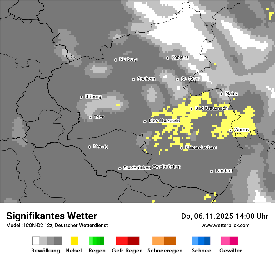 Modellkarten Signifikantes Wetter