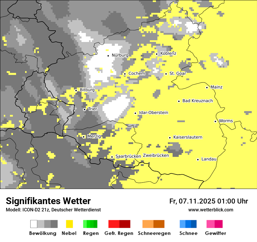 Modellkarten Signifikantes Wetter