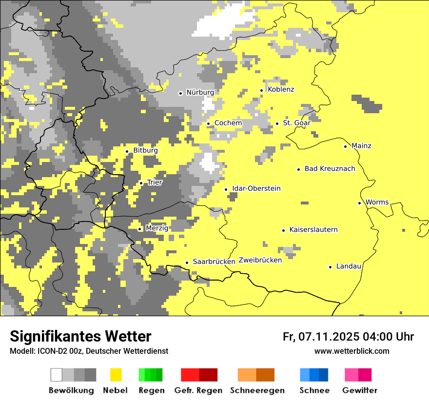 Modellkarten Signifikantes Wetter