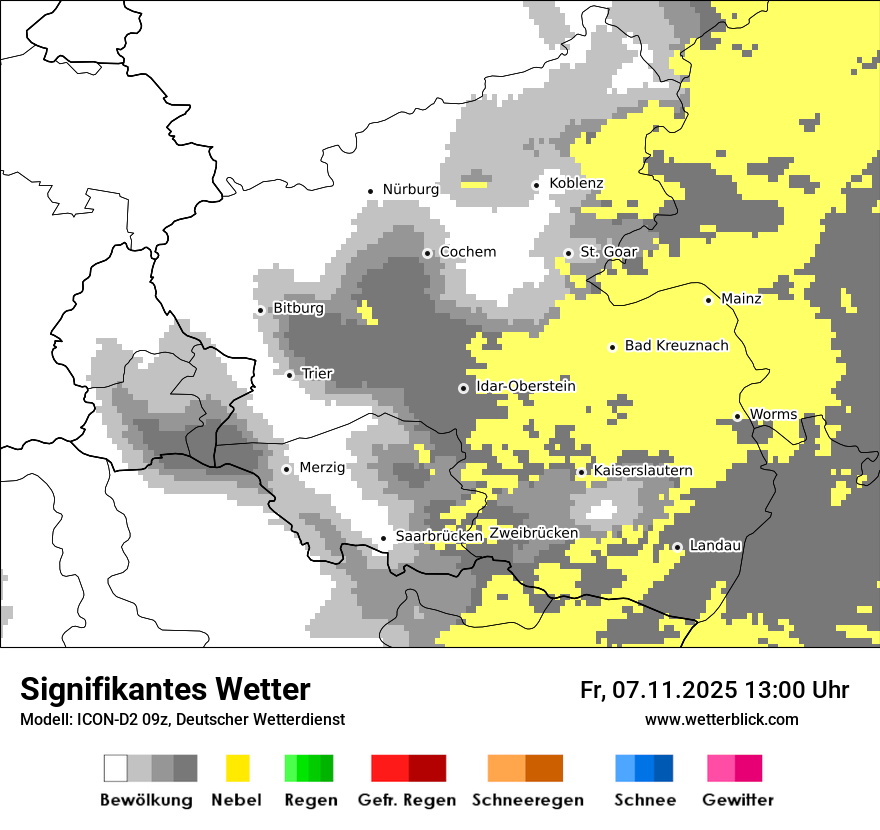 Modellkarten Signifikantes Wetter