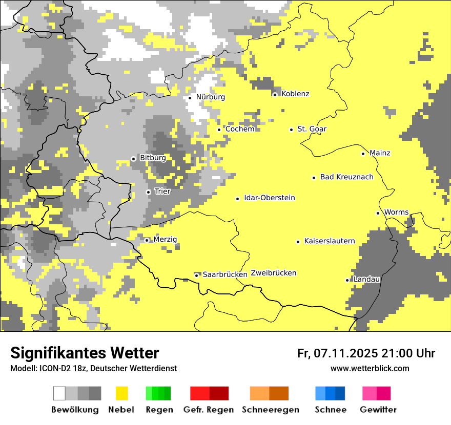 Modellkarten Signifikantes Wetter