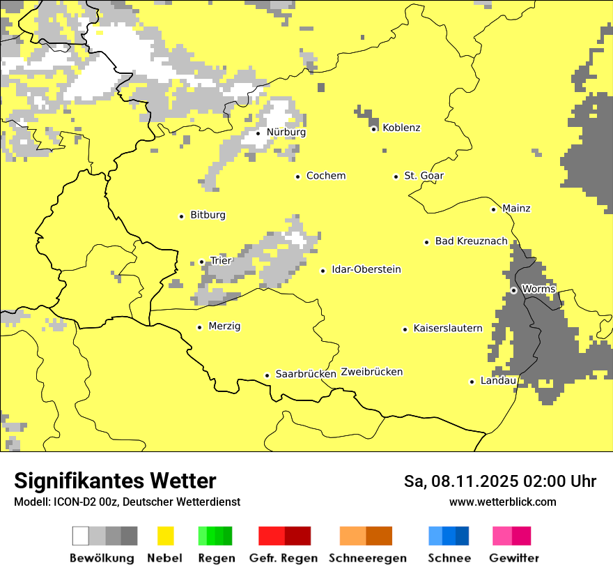 Modellkarten Signifikantes Wetter
