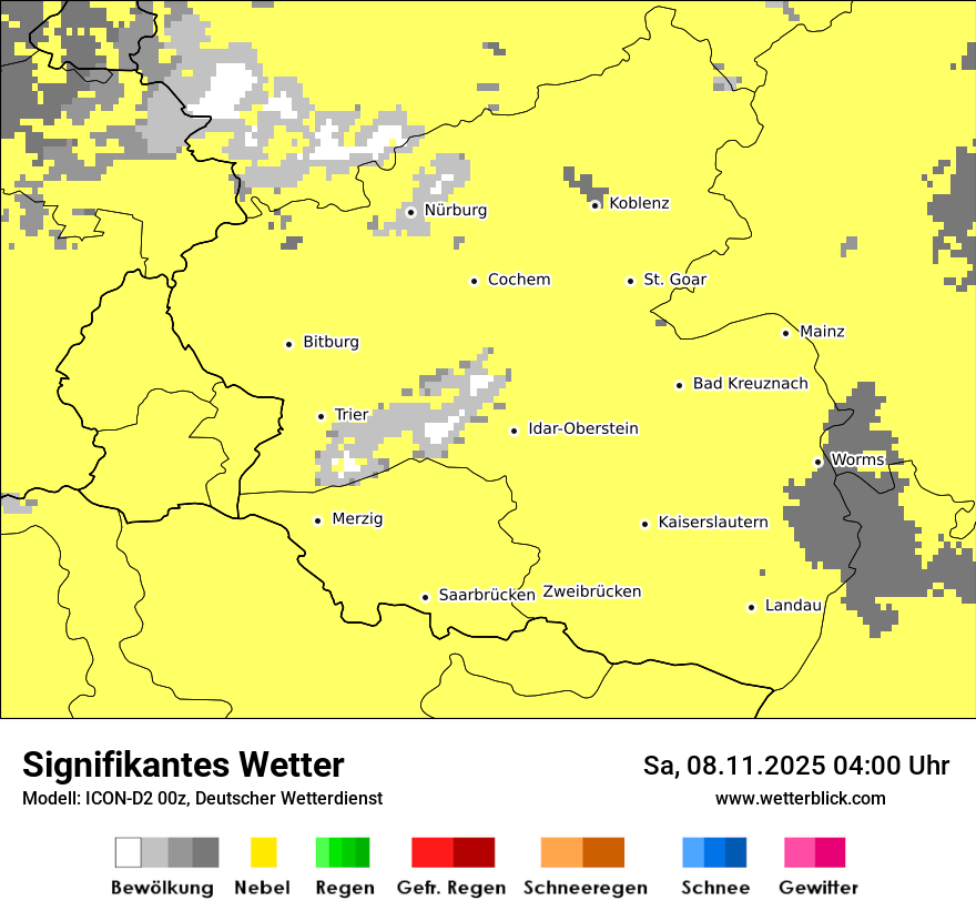 Modellkarten Signifikantes Wetter