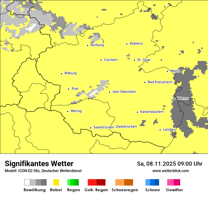 Modellkarten Signifikantes Wetter