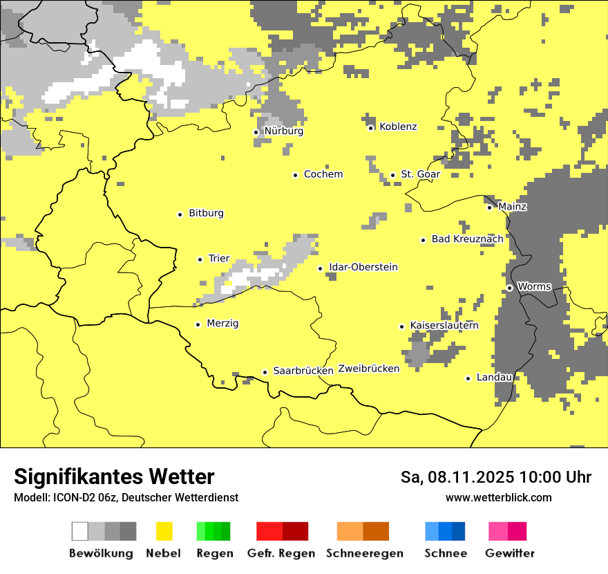 Modellkarten Signifikantes Wetter