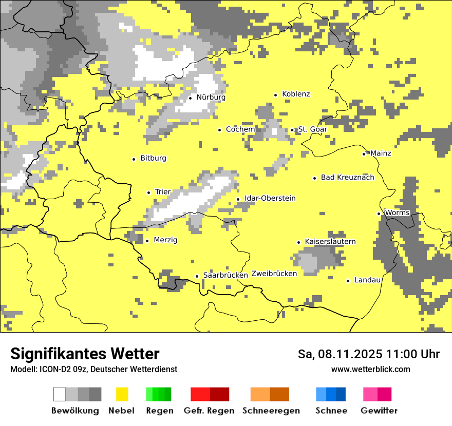 Modellkarten Signifikantes Wetter