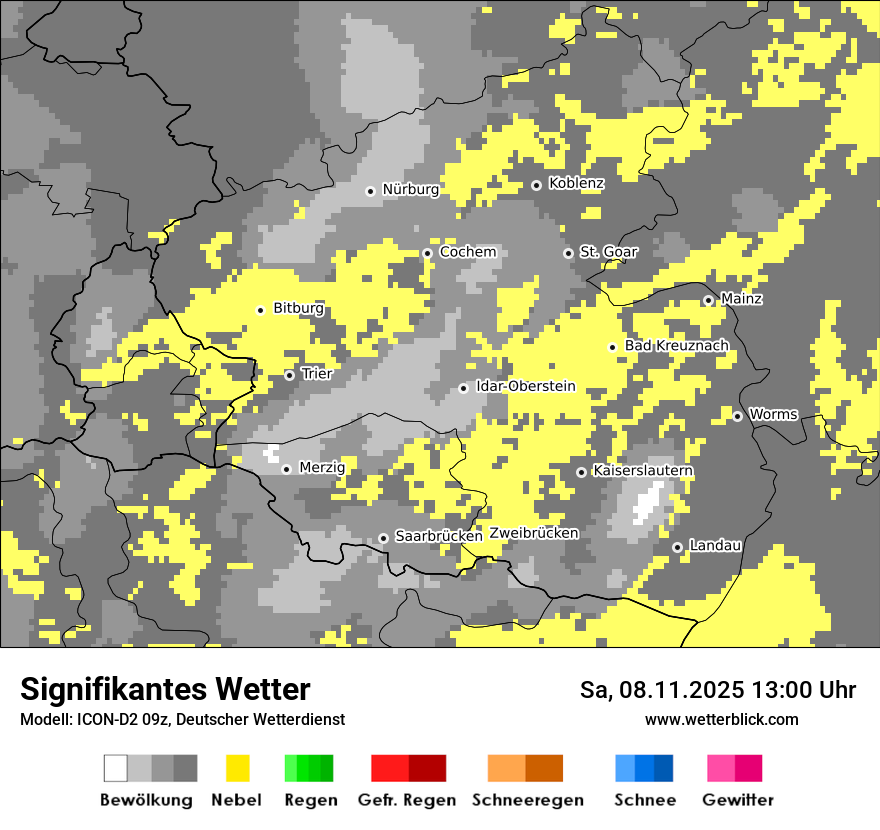 Modellkarten Signifikantes Wetter