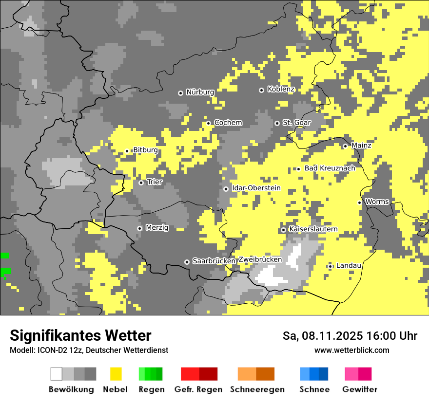 Modellkarten Signifikantes Wetter