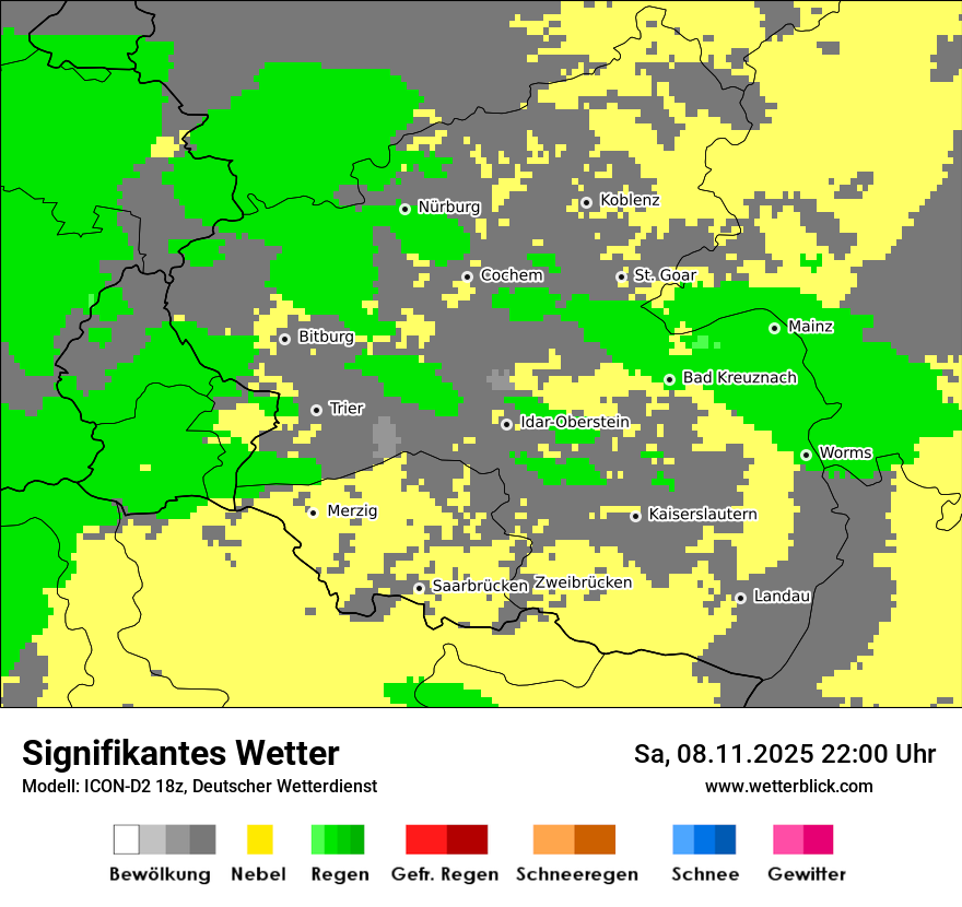 Modellkarten Signifikantes Wetter