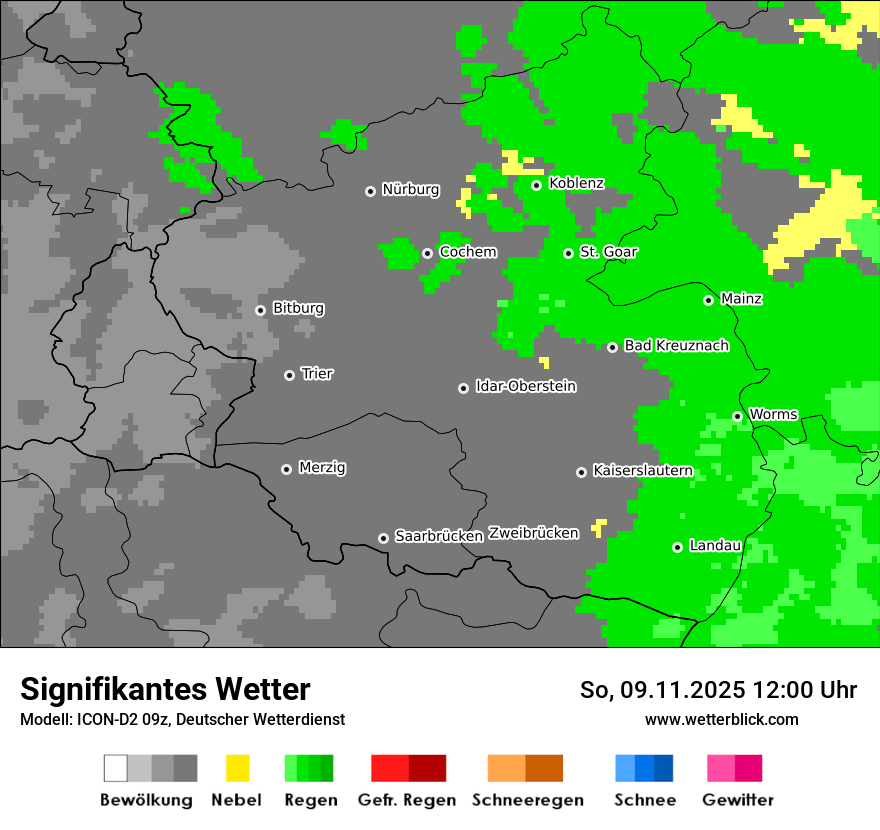 Modellkarten Signifikantes Wetter