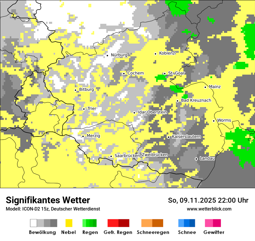 Modellkarten Signifikantes Wetter