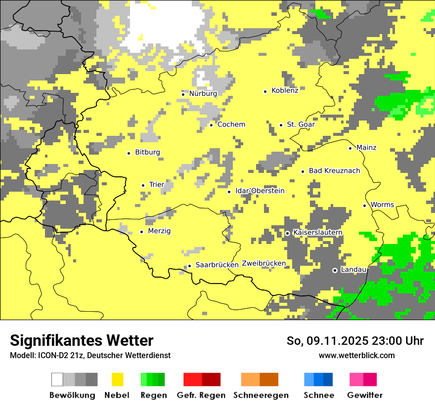 Modellkarten Signifikantes Wetter